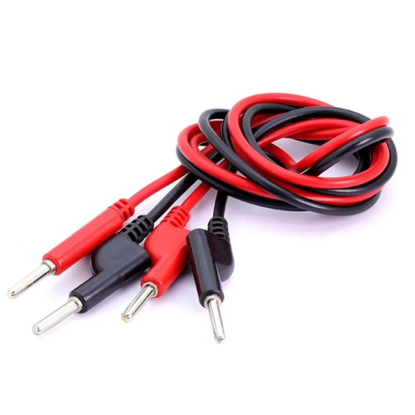 Alkatronik 8A Banana Banana Kablo Çifti 1 Metre Yüksek Akım Probu Multimetre Güç Kaynağı Test Ölçme Kablosu - Resim 8