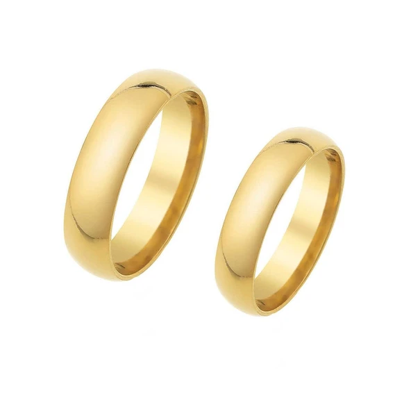 6 mm Bombeli 925 Ayar Gümüş Alyans - Resim 2