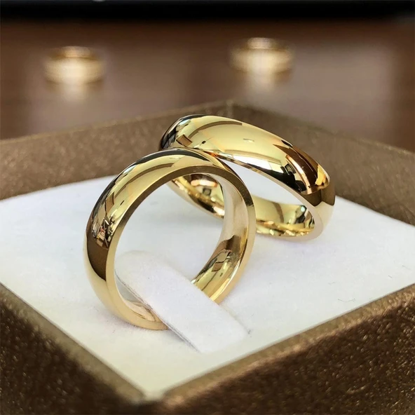 5 mm Bombeli 925 Ayar Gümüş Alyans - Resim 2