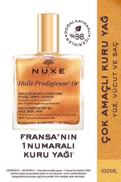 Nuxe Huile Prodigieuse Or Çok Amaçlı Kuru Yağ 100 ml ürün görseli 1