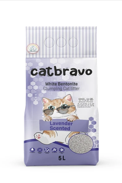 CATBRAVO Aktif  Topaklanan Lavanta Kokulu Kedi Kumu 5 Lt ürün görseli