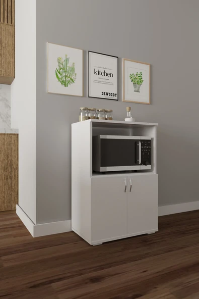 Dewoody Mikrodalga Fırın Dolabı Mutfak Dolabı Çok Amaçlı Dolap - 2