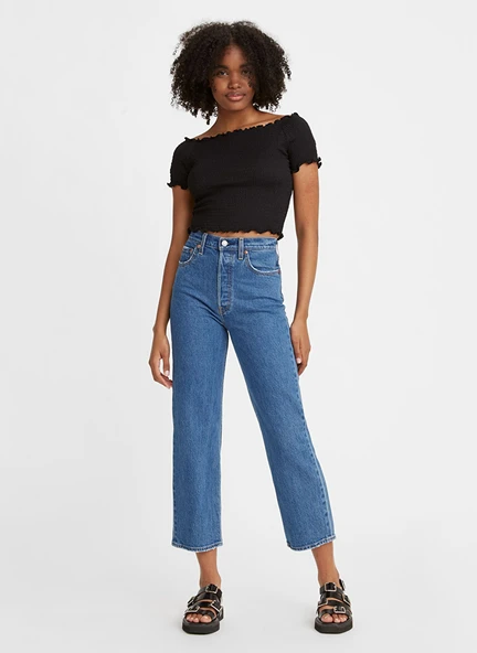 Levi's Yüksek Bel Midi Mom Jean - Minimalist & Şık Kadın Pantolon