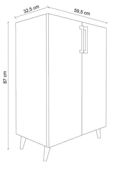Dewoody Ayakkabılık 4 Bölmeli Kulplu Ayakkabılık Çok Amaçlı Dolap - 4