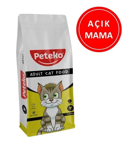 Peteko Tavuklu Kedi Maması 1 Kg AÇIK