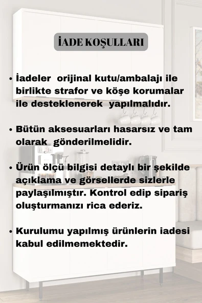 Dewoody Kahve Köşesi Metal Ayaklı Metal Kulplu Çok Amaçlı Dolap 8 Kapaklı Mutfak Dolabı - 6