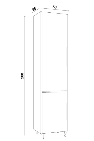 Dewoody Kombi Dolabı 208Cm Boy Dolabı Kombi - 3