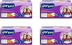Canped Tekstil Yüzeyli Belbantlı Ekstra Küçük Boy XS 30'lu 4 Adet Çocuk Hasta Bezi - 1