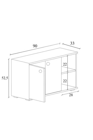 Dewoody Şila Ayakkabılık Kapı Önü Vestiyer 2 Kapaklı Dolap - 4