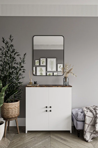 Dewoody Ayakkabılık 4 Kapaklı Çok Amaçlı Dolap Kiler Dolabı Erzak Dolabı Portmanto - 4