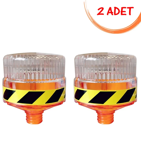 Flaşör Nedir Trafik Flaşörü Ledli Flaşör Lamba Solar Uyarıcı Flaşör Fiyatı Sarı Evelux 11819 FL S (2 ADET) - 1