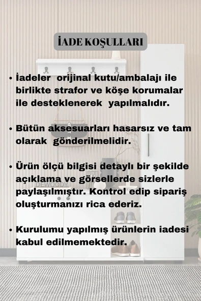Dewoody Vestiyer Askılık Ayakkabılık Portmanto Takımı - 6
