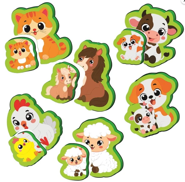 Y.Z. 6-16 Ay Ilk Pofidik Magnet Puzzle - Çiftlik Hayvanları - 4