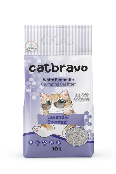 CATBRAVO Aktif Topaklanan Lavanta Kokulu Kedi Kumu 10 Lt ürün görseli