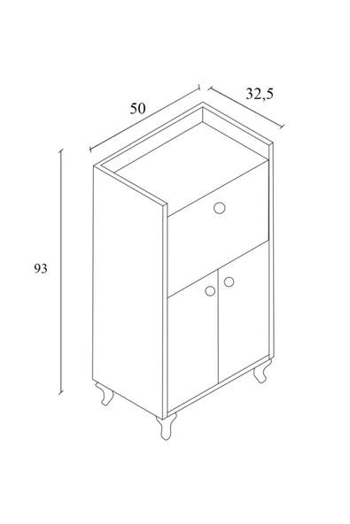Dewoody Kiler Mutfak Ve Banyo Dolabı Mikrodalga Dolabı Çok Amaçlı Dolap Beyaz - 4
