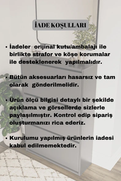 Dewoody Düşer Kapak 3 Bölmeli Duvara Montajlanabilir Ayakkabılık - 6
