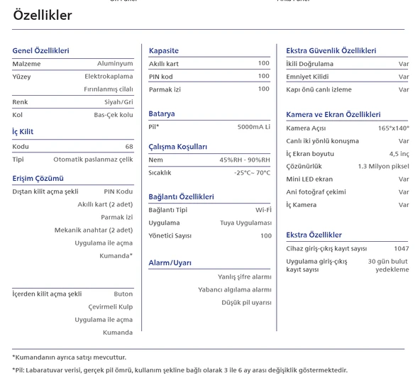 Emaks Prime Akıllı Kilit Galaxy30 - 5