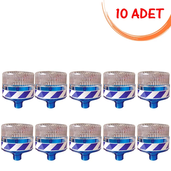 Yol İkaz Lambaları Güneş Enerjili Flaşör Yol Flaşörü Ledli Solar Uyarıcı Mavi Evelux 11821 FL M (10 ADET)
