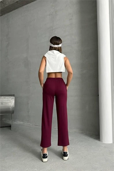Dipmoda kadın likralı modal kumaş çımalı binici pantolon DPG064 - 5