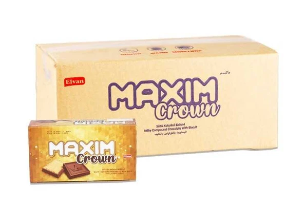 Maxim Crown Kakaolu Bisküvi 10 Gr. 24 lü 6 Paket (1 Koli) ürün görseli