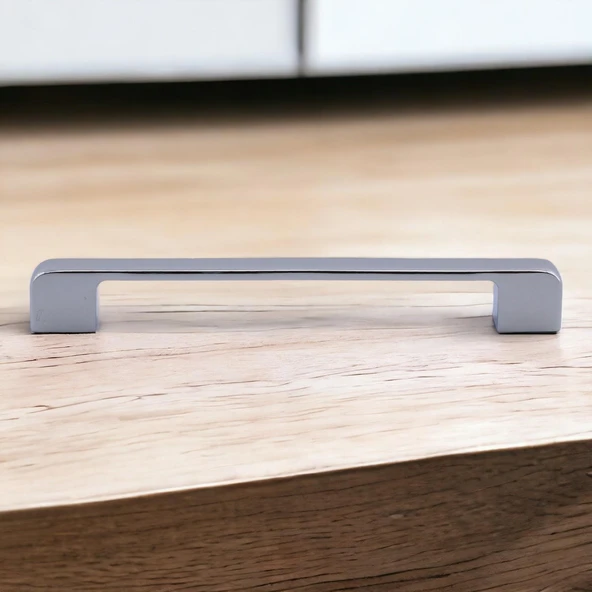 10 Adet Arel Kulp Mobilya Mutfak Dolabı Çekmece Dolap Kulpları Kapak Kulpu Kulbu Krom Renk 128 mm Metal - Resim 6