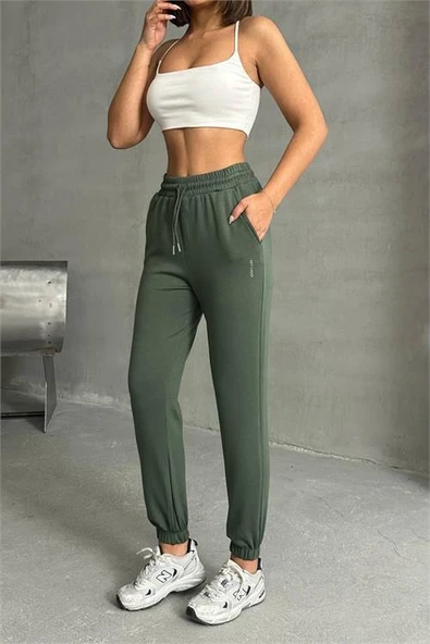 Dipmoda kadın beli ve paçası lastikli eşofman altı DPG065 - Resim 2