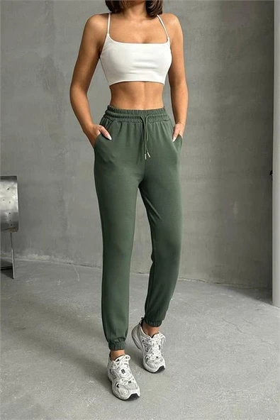 Dipmoda kadın beli ve paçası lastikli eşofman altı DPG065 - Resim 5