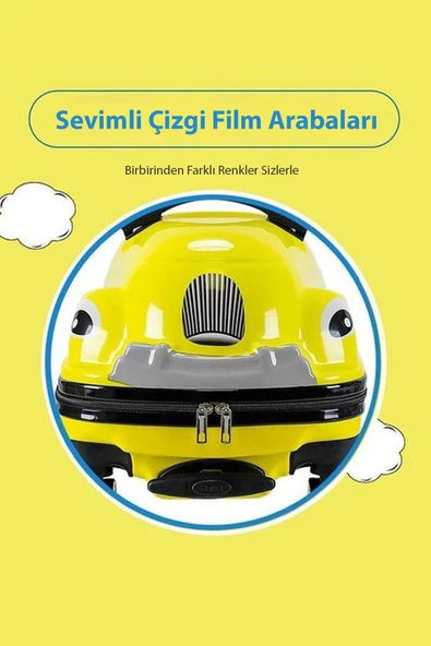 Nishev.com Evini Sev Protocol London ABS Sürülebilir Çocuk Valizi Mavi - 5