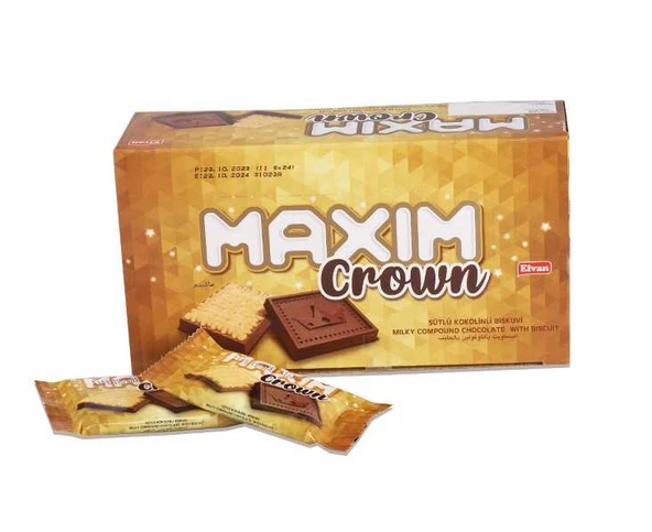 Maxim Crown Kakaolu Bisküvi 10 Gr. 24 lü 6 Paket (1 Koli) - Resim 3