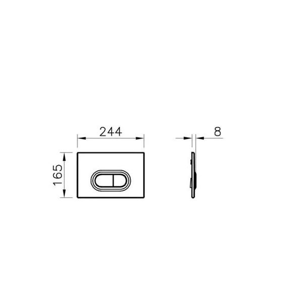 Vitra Loop O Kumanda Paneli Mat Krom 740-0585 - 2