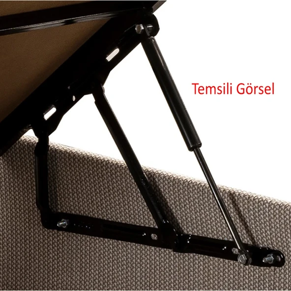 Baza Makası Mekanizması 40° Siyah Boyalı Standart Geniş Kollu 1 Çift Yatak Pistonu Sağ Sol Takım - Resim 4