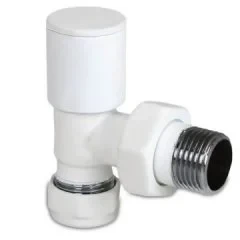 BEYAZ RADYATÖR/HAVLUPAN VANASI(KÖŞE) PEX BAĞLANTILI