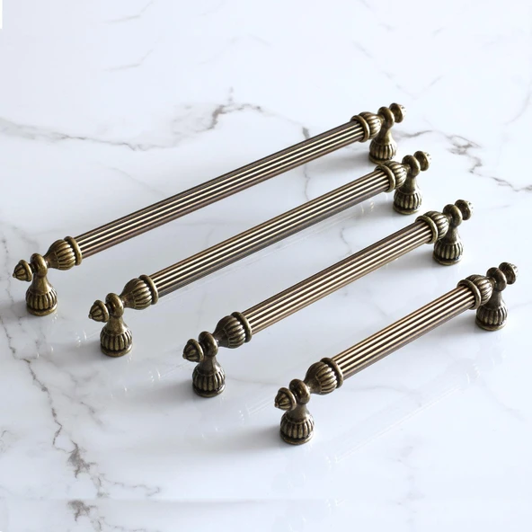 10 Adet Şah 128 mm Eskitme Antik Sarı Metal  Metal Mobilya Mutfak Çekmece Dolap Dolabı Kulpu Kulbu - Resim 5