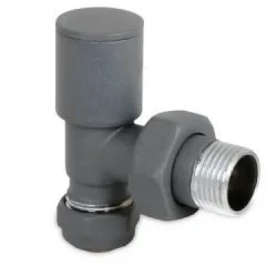 ANTRASİT RADYATÖR/HAVLUPAN VANASI (KÖŞE)PEX BAĞLANTILI