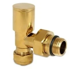 GOLD KAPLAMALI KÖŞE RADYATÖR/HAVLUPAN VANASI