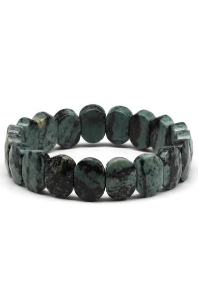 Kanbaba Jasper Doğal Taş Bileklik 10 x 14 mm Özel Kesim - 2