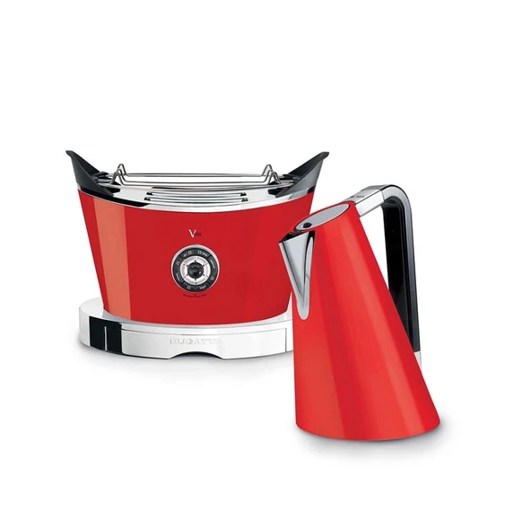 Bugatti Volo Parlak Kırmızı Ekmek Kızartma Makinesi - 2