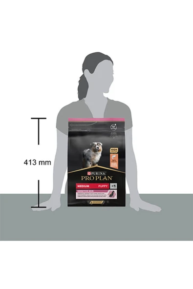 Medium Opti Derma Sensitive Skin Puppy Somonlu Orta Irk Yavru Köpek Maması 3 Kg - 3