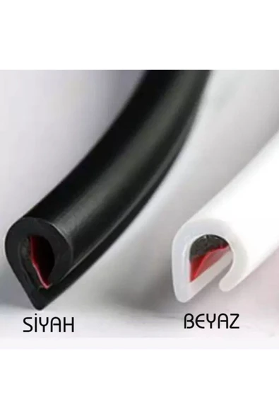CONTACALL Araba Kapı Kenar Fitili Çizilmeye Karşı Koruma Fitili 5 Metre Siyah - 2
