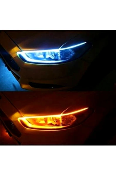 Carub Far Üstü Ve Far Içi 2 Renkli Kayar Sinyalli Gündüz Ledi 60cm - 3