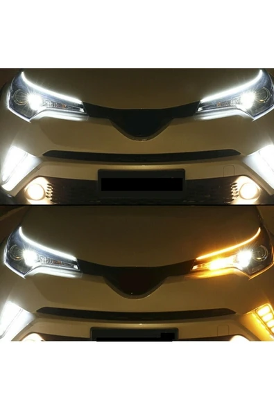 EDTUNİNG Renault Clio 4 Far Üstü Ve Içi Kayar Led Sinyalli Gündüz Ledi 60 Cm - 4