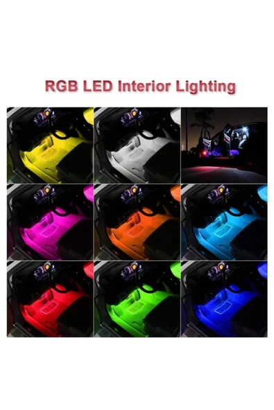 G Max Ayak Altı Led 9 Ledli Sese Duyarlı Led Araç İçi Kumandalı RGB Müziğe Duyarlı Led - 5