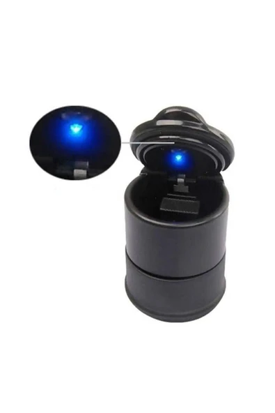 Kingstar Araç İçi Led Işıklı ve Kapaklı Sök Tak Araba Oto Küllüğü - 5