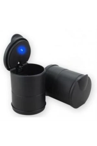 CMT Led Işıklı Oto Araç Içi Küllük Araba Kül Tablası Kapaklı Kokusuz