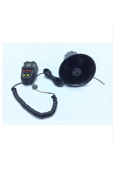 Tetra Her Araca Uyumlu 7 Sesli Güçlü Siren Korna Mikrofonlu Megafonlu 12V - 2