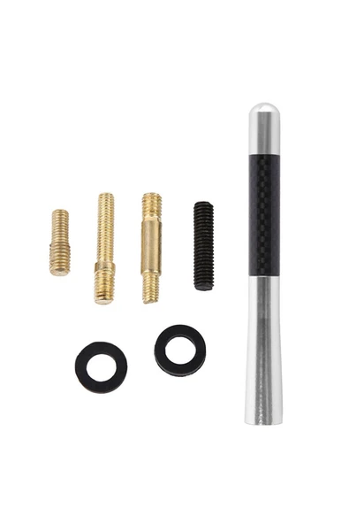 Whigor Opel Rekord Uyumlu Gri Karbon Fiber Oto Radyo Anteni Çubuk Anten 12 Cm - 5