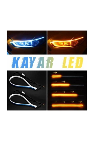 3M 2'li Far Üstü Led Far Üstü Kayar Led Sinyal Led Tüm Araçlara Uyumlu - 3