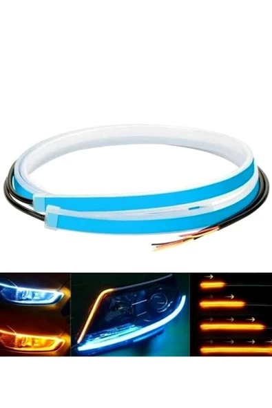 Carub Far Üstü Ve Far Içi 2 Renkli Kayar Sinyalli Gündüz Ledi 60cm - 2