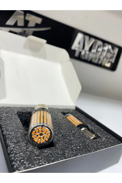 AYDIN TUNİNG 144 LEDLİ TURUNCU LED SİNYAL AMPULÜ - TEK DUY - DÜZ TIRNAK - 4