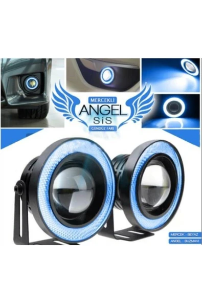 Universal Angel Sis Farı 76mm Buz Mavi Üniversal Mercekli Sis